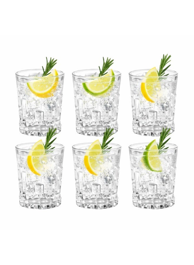 بلينك ماكس طقم كاسات زجاج فاخر – 6 قطع – ارتفاع 10 سم – تصميم كريستالي أنيق لتقديم الماء والعصيرات ✨🥤 - Image 1